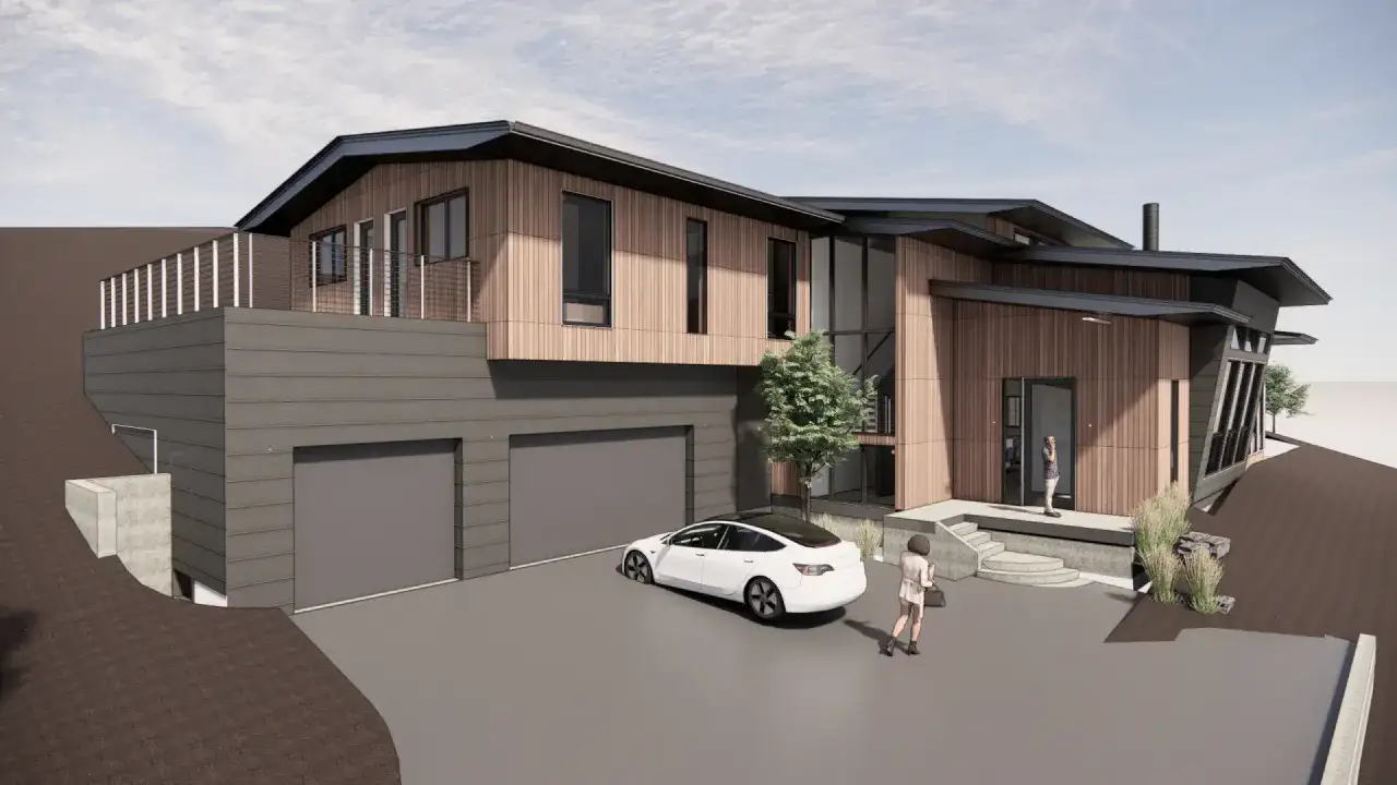 pineridge-residence-rendering-garage-entrance